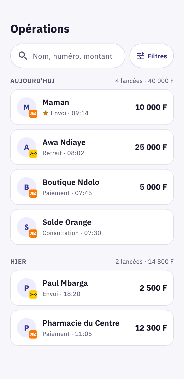 Le journal des opérations de LeCoCash